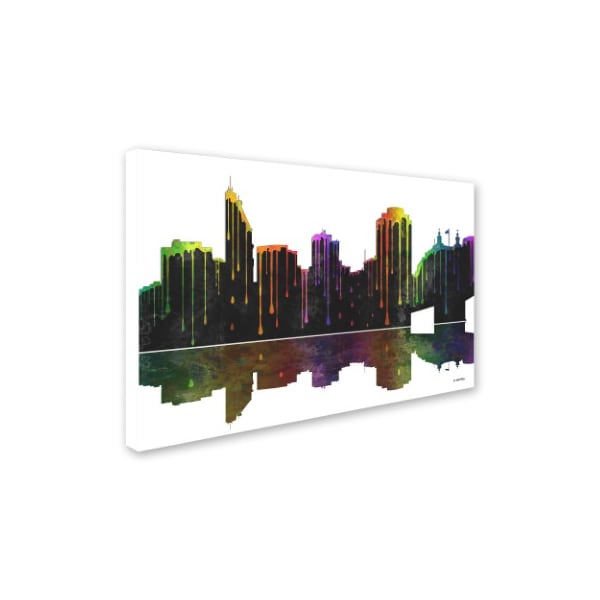 Marlene Watson 'Cincinatti Ohio Skyline II' Canvas Art,12x19